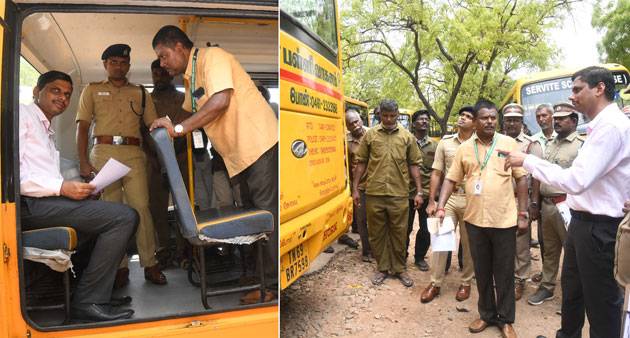 பள்ளி வாகனங்கள் சாலையில் இயக்க தகுதியாக உள்ளதா? ஆட்சியர் க. இளம்பகவத் நேரில் ஆய்வு!!