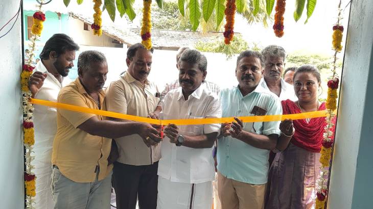 மலைப்பட்டி கிராமத்தில் 9.13 லட்சம் மதிப்பீட்டில் கட்டப்பட்ட நியாயவிலை கடையை எம்.எல்.ஏ. சண்முகையா திறந்து வைத்தார்!!