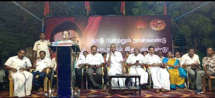 திராவிட மாடல் ஆட்சியின் நாடு போற்றும் நான்காண்டு தொடரட்டும் இது பல்லாண்டு தூத்துக்குடி வடக்கு மாவட்டம் சார்பில் திரேஸ்புரம் பகுதியில் சாதனை விளக்க தெருமுனை பிரச்சார கூட்டம்!!