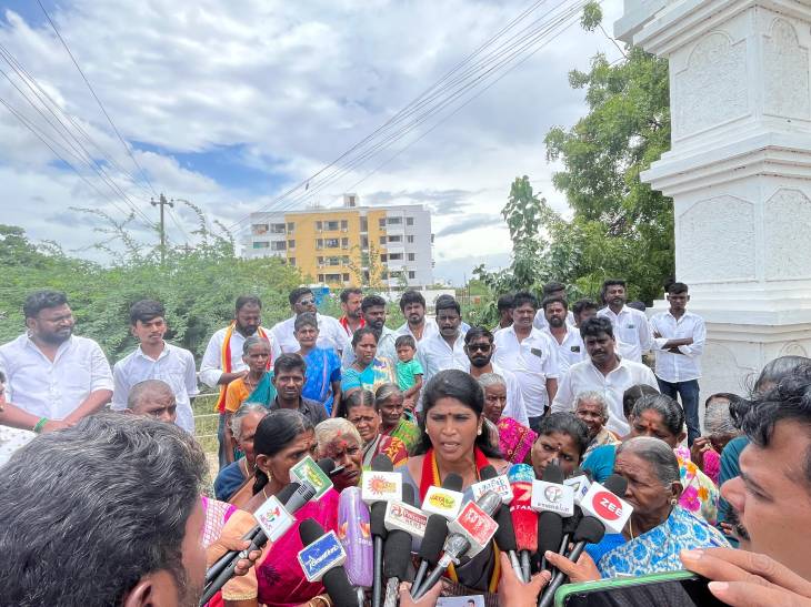 எத்தனை எதிர்ப்புகள் வந்தாலும் தவெக மக்களோடு மக்களாய் மக்களுக்காக துணை நிற்கும் என்பதை ஆளும் அரசுக்கு தெரியபடுத்த விரும்புகிறேன் - தூத்துக்குடி மாவட்ட பொறுப்பாளர் அஜிதா ஆக்னல் பரபரப்பு பேட்டி!!