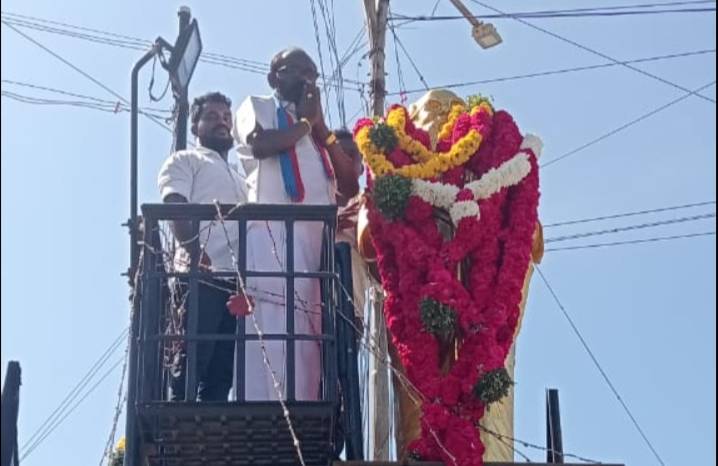 பெரியார் 147 வது பிறந்த நாள் விழா - புரட்சி பாரதம் கட்சி சார்பில் மரியாதை!!
