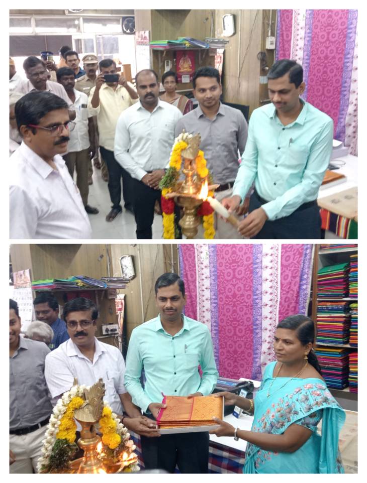ஆட்சியர் இளம்பகவத் குத்துவிளக்கு ஏற்றி முதல் விற்பனையை தொடக்குவைத்தார் – தூத்துக்குடி கோ-ஆப்டெக்ஸ் தீபாவளி சிறப்பு விற்பனைக்கு ரூ.2 கோடி இலக்கு!!

