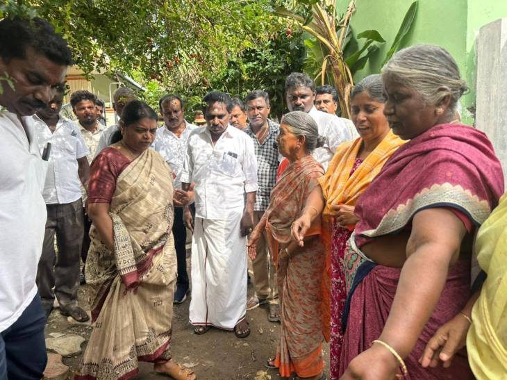 மழைநீர் சிக்கல் தீர்க்க தூத்துக்குடி வந்தடைந்த அமைச்சர் கீதாஜீவன் — மழைநீர் தேங்கிய பகுதிகளில் துரித ஆய்வு!