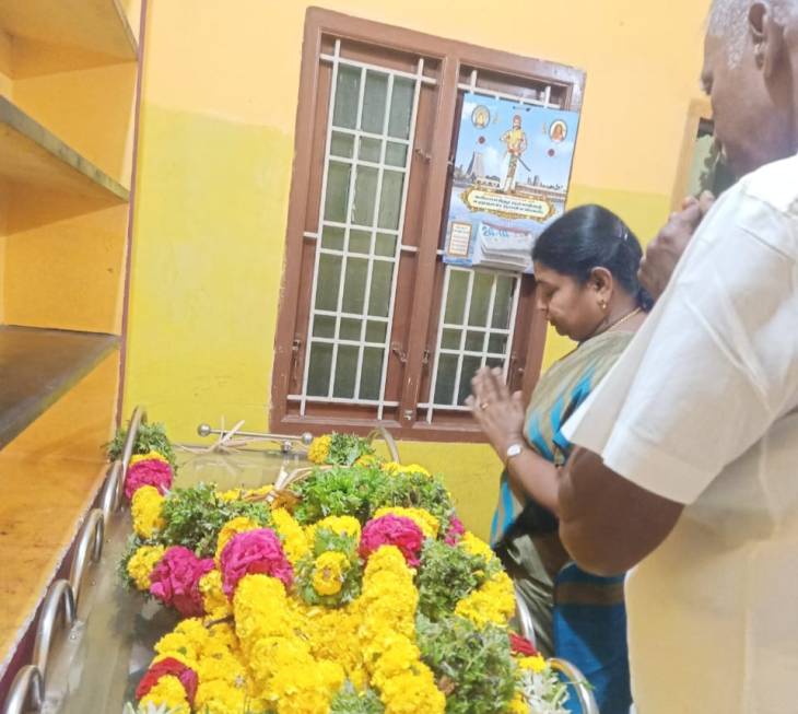 கட்டபொம்மன் நகர் தெய்வத்திரு. நடராஜ் நாயக்கர் மனைவி சந்தண மாரி மறைவு – அமைச்சர் கீதா ஜீவன் நேரில் சென்று மரியாதை!!