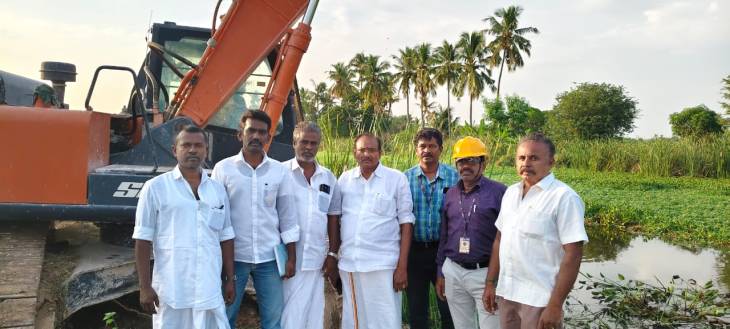 கடம்பா குளத்தின் உபரி நீர் வடிகால் வாய்க்காலின் ஆத்தூரின் கீழ்பகுதி சுத்திகரிப்பு பணி தொடக்கம்!!