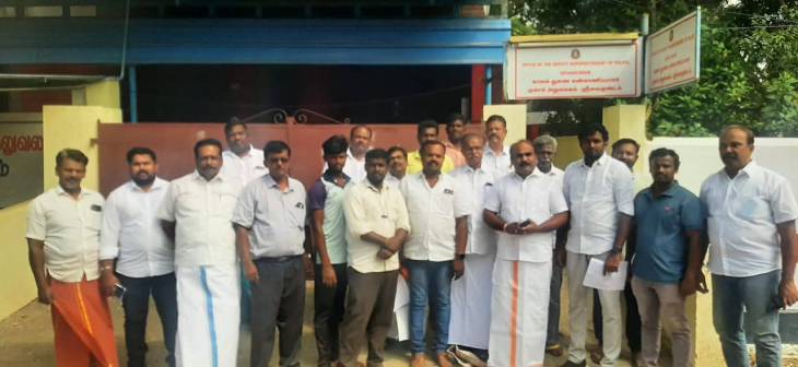 ஆதிநாதர் பெருமாள் கோவில் நிலம் ஆக்கிரமிப்பு முயற்சி – உடனடி நடவடிக்கை கோரி தூத்துக்குடி தெற்கு மாவட்ட பாஜக புகார் மனு!!