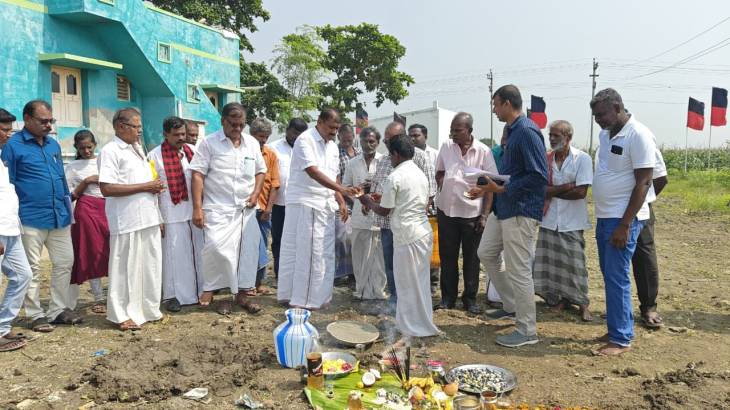 மார்கண்டேயன் எம்எல்ஏ அடிக்கல் நாட்டிய மேல்நிலை நீர்த்தேக்கத் தொட்டி பணித்துவக்கம்!!
