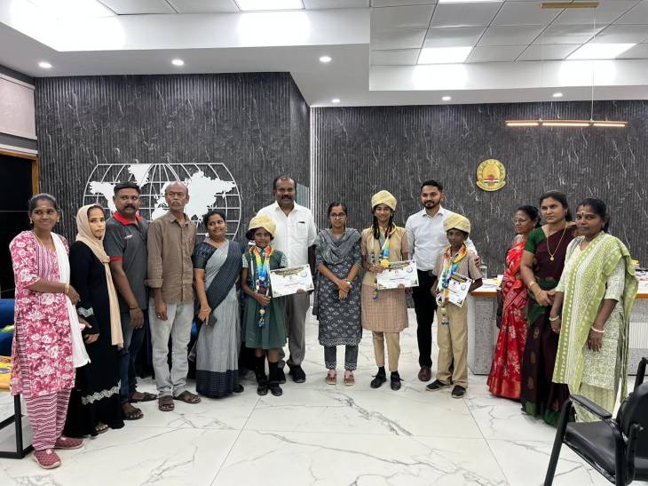 தேசியம் முதல் சர்வதேசம் வரை சாதனை – சிவந்தாகுளம் பள்ளி மாணவர்களுக்கு மேயர் ஜெகன் பெரியசாமி பாராட்டு!!