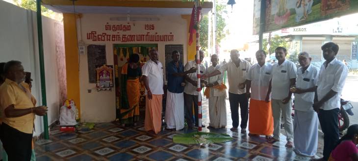 கட்டபொம்மன் நகரில் ஸ்ரீ வீரசந்தண மாரியம்மன் கோயில் கால் நாட்டு விழா கோலாகலம் – திருவிழா மார்ச் 29ல் தொடக்கம்!!