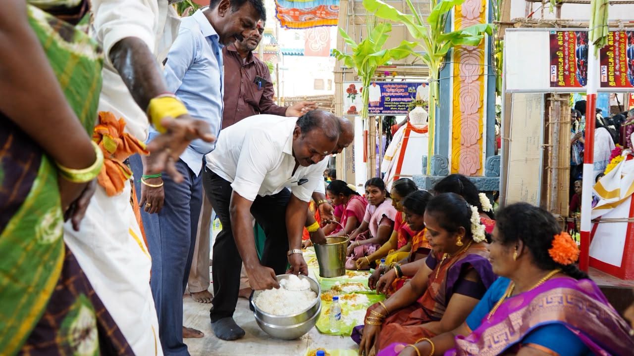 பதினெட்டாம்படி கருப்பசாமி கோவில் கொடைவிழா: சமபந்தி அன்னதானத்தை தொடங்கி வைத்தார் மேயர் ஜெகன் பெரியசாமி!!